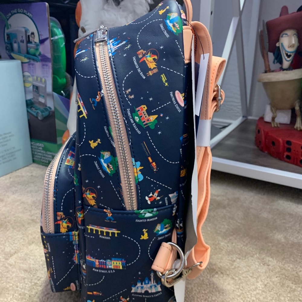 Loungefly Disneyland 65th Anniversary Map Backpack - Picture 7 of 10